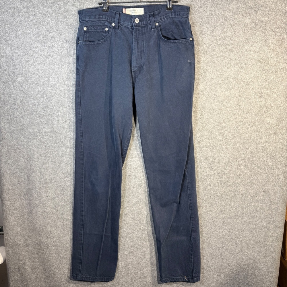 Levi Strauss Co 505 Regular Fit Men Dark Wash Jeans W33‎ L34